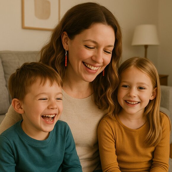 Handcrafted Beaded Dangle Minimalist Earrings By London Bridges Gold Hoo… - Picture 2 of 6